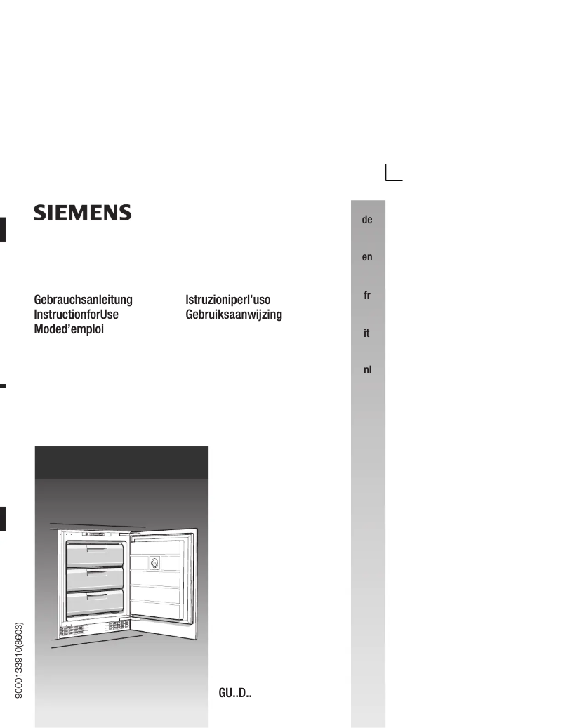 Page n°1 - Manuel utilisateur Siemens GU15DA40GB
