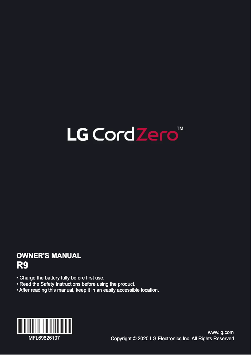 Image de la première page du manuel de l'appareil R975GM