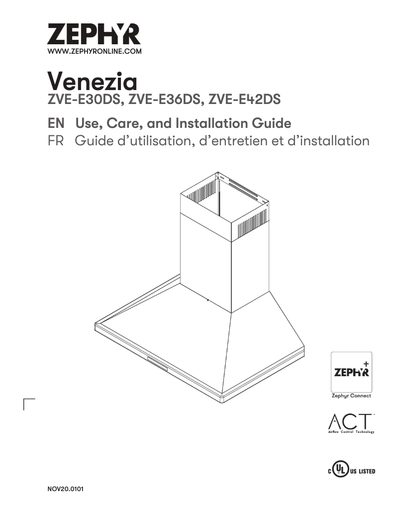 Page 1 de la notice Manuel utilisateur Zephyr ZVE-E36DS