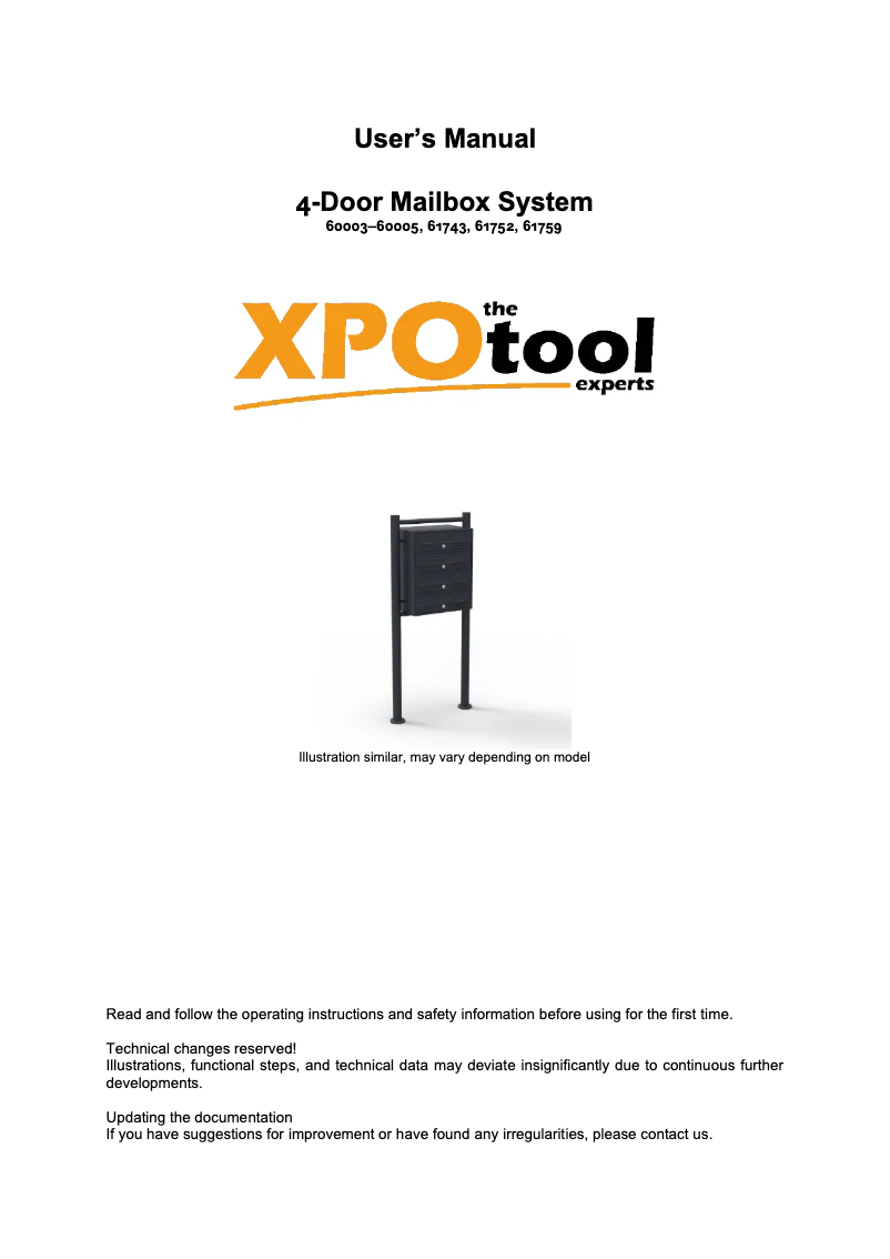 Page n°1 - Manuel utilisateur WilTec 60003