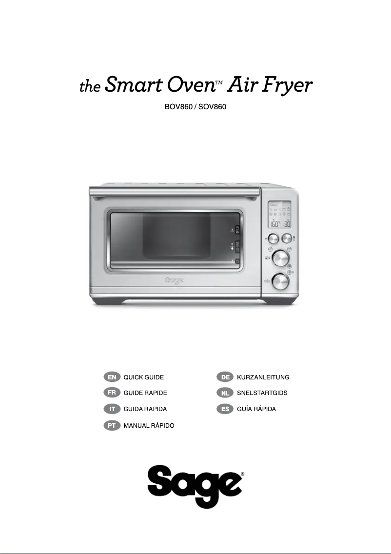 Page n°1 - Manuel utilisateur Sage the Smart Oven Air Fryer SOV860