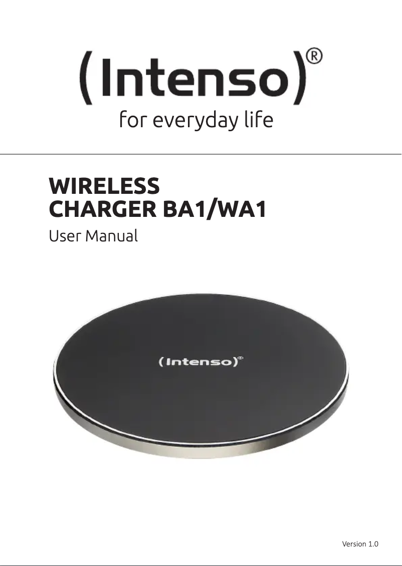 Page 1 de la notice Manuel utilisateur Intenso BA1