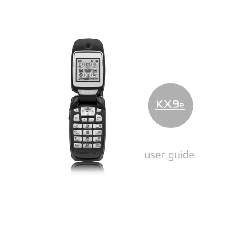 Page 1 de la notice Manuel utilisateur Kyocera KX9e