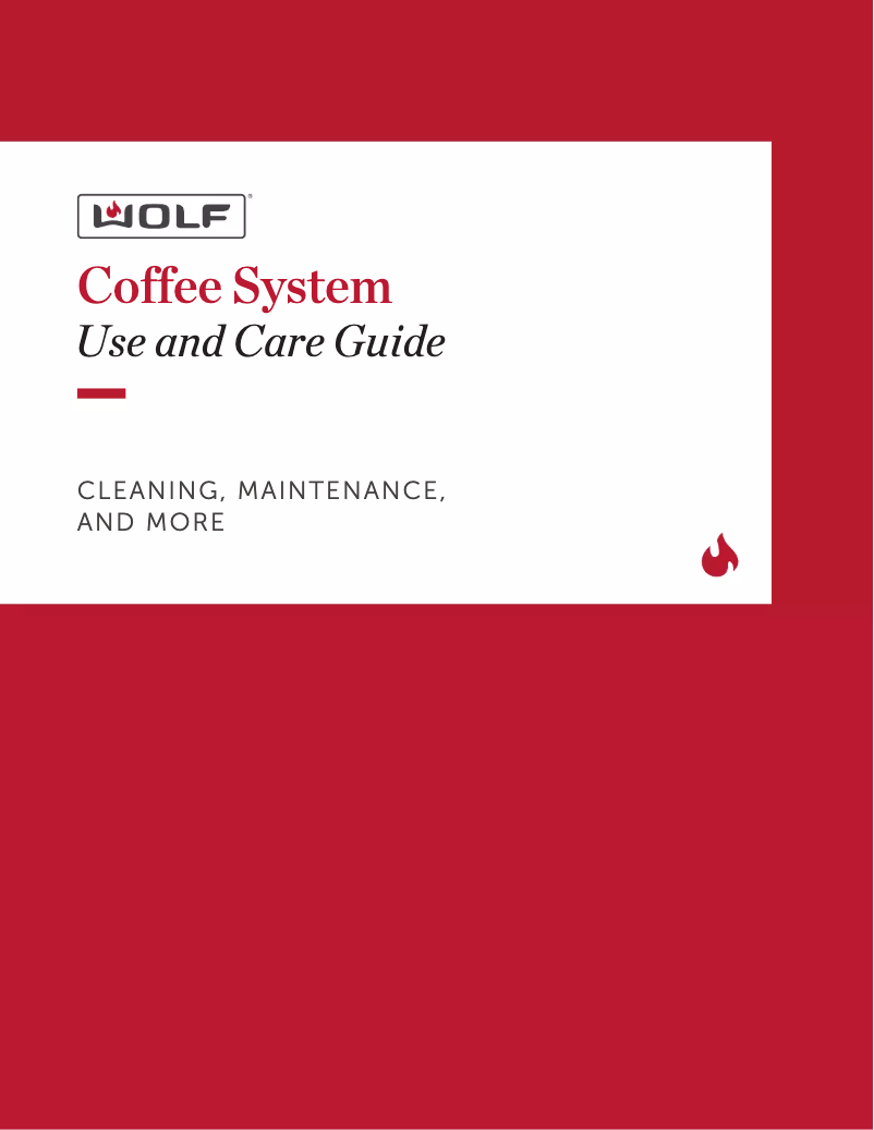 Page n°1 - Manuel d'utilisation et d'entretien Wolf EC2450TE/S