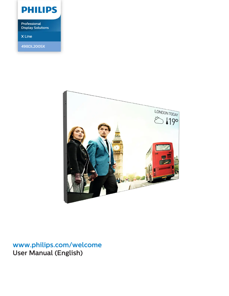 Page n°1 - Manuel utilisateur Philips 98BDL2005X