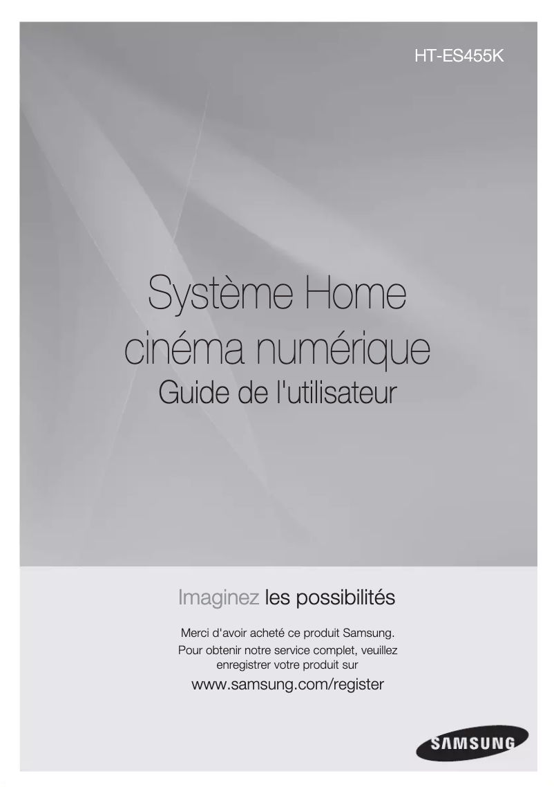 Page 1 de la notice Manuel utilisateur Samsung HT-ES455K