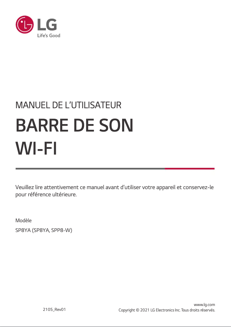 Image de la première page du manuel de l'appareil DSP8YA