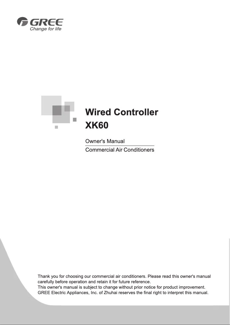 Image de la première page du manuel de l'appareil XK60