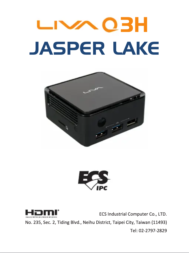 Page 1 de la notice Manuel utilisateur ECS LIVA Q3H