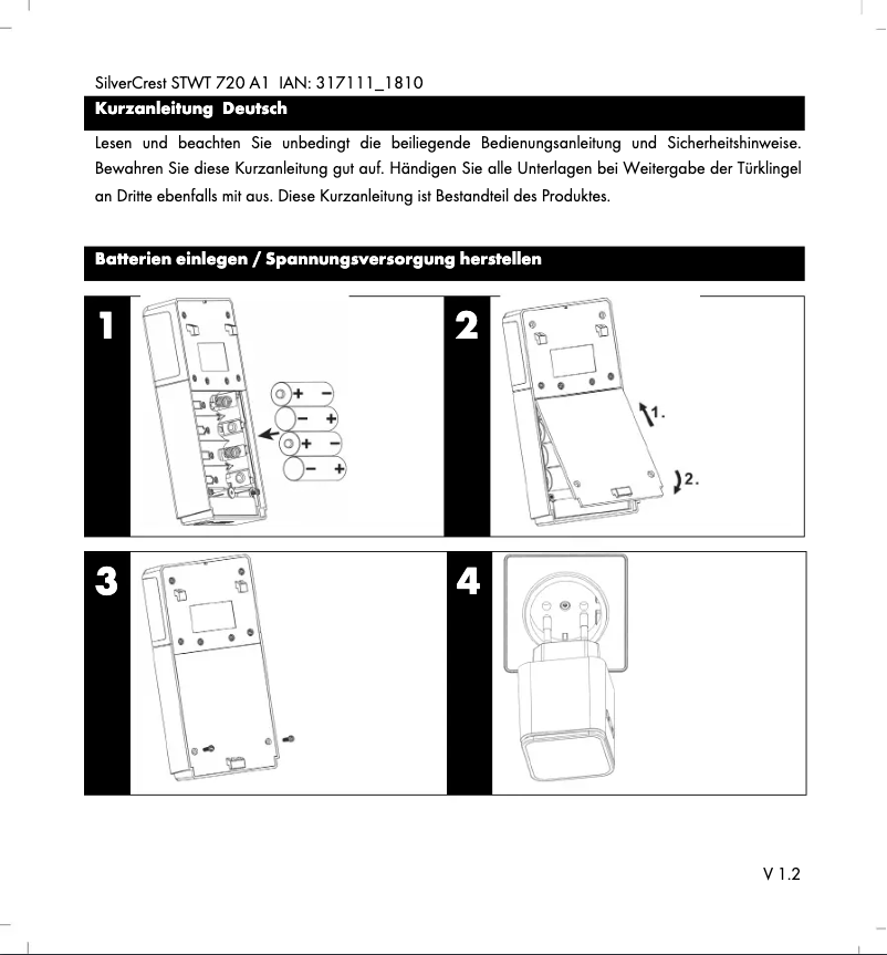 Image de la première page du manuel de l'appareil STWT 720 A1