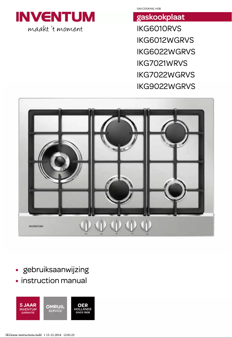 Image de la première page du manuel de l'appareil IKG7021