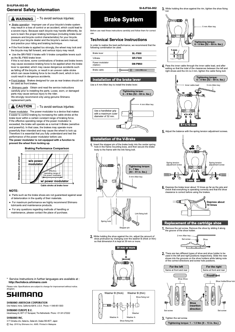 Página 1 del manual Manual de usuario Shimano BL-F800
