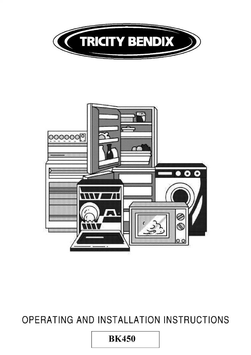 Page 1 de la notice Manuel utilisateur Tricity Bendix BK450