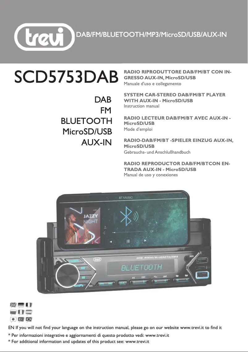 Page 1 de la notice Manuel utilisateur Trevi SCD 5753 DAB