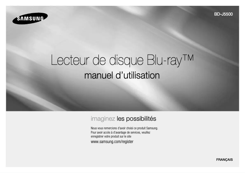 Page n°1 - Manuel utilisateur Samsung BD-J5500E