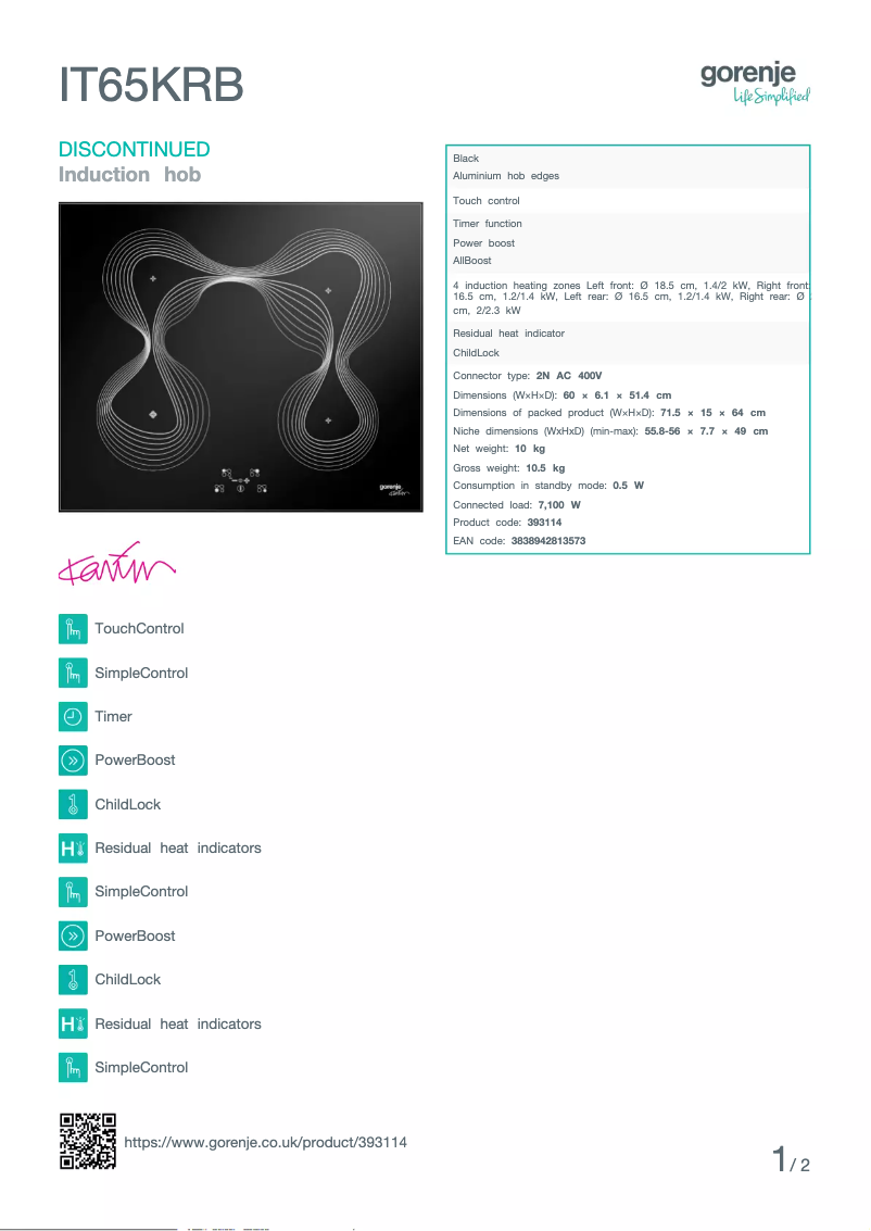 Image de la première page du manuel de l'appareil IT65KRB