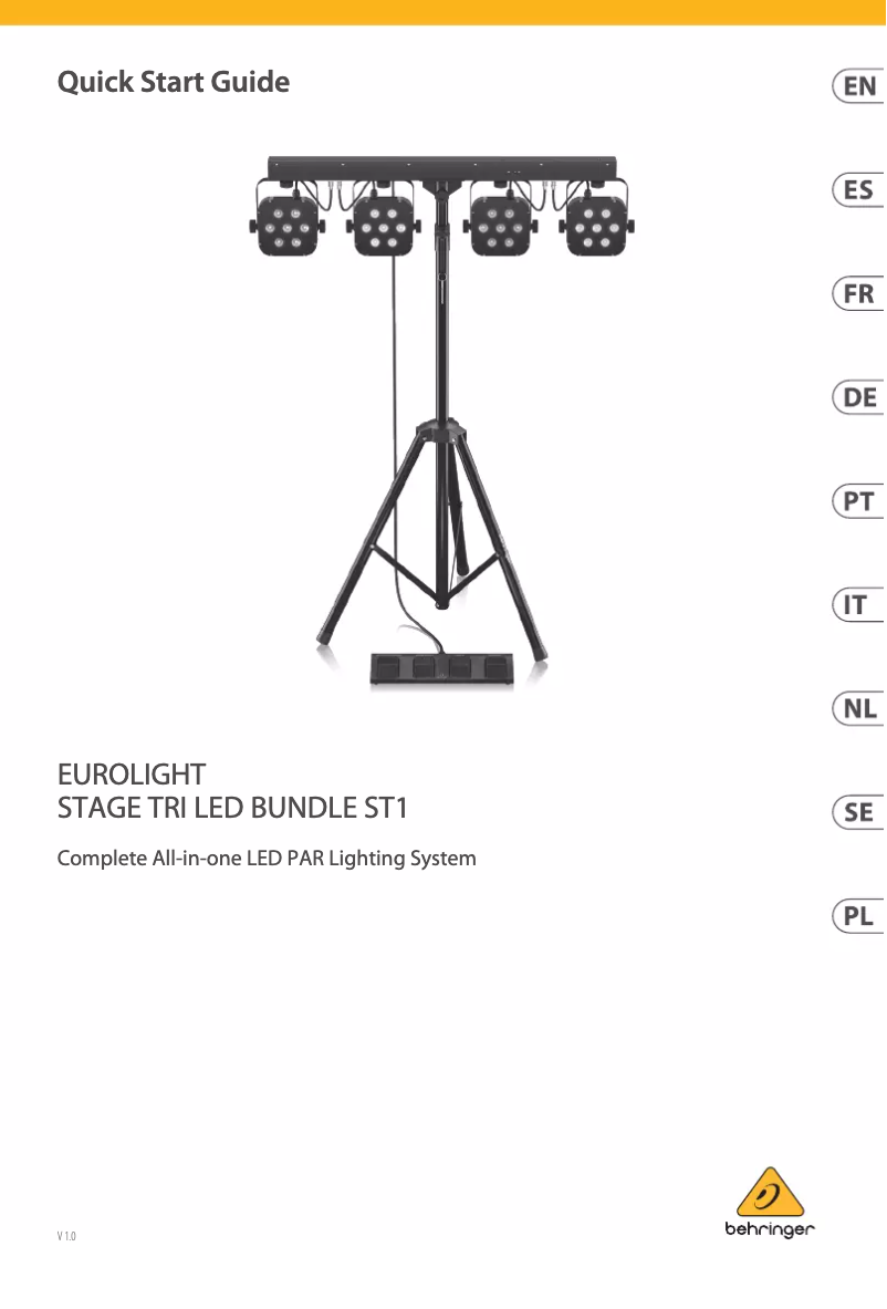 Page n°1 - Manuel utilisateur Behringer TRI PAR-7 BUNDLE ST1