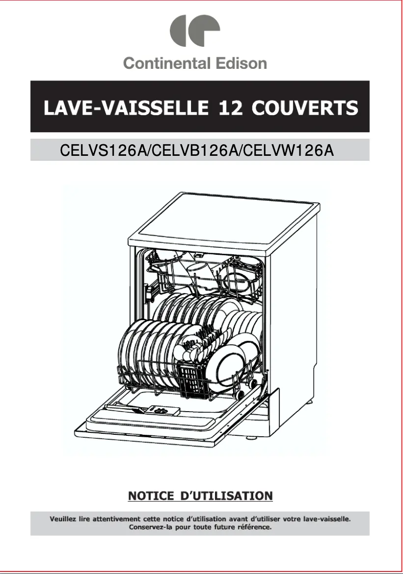 Page 1 de la notice Manuel utilisateur Continental Edison CELVB126A