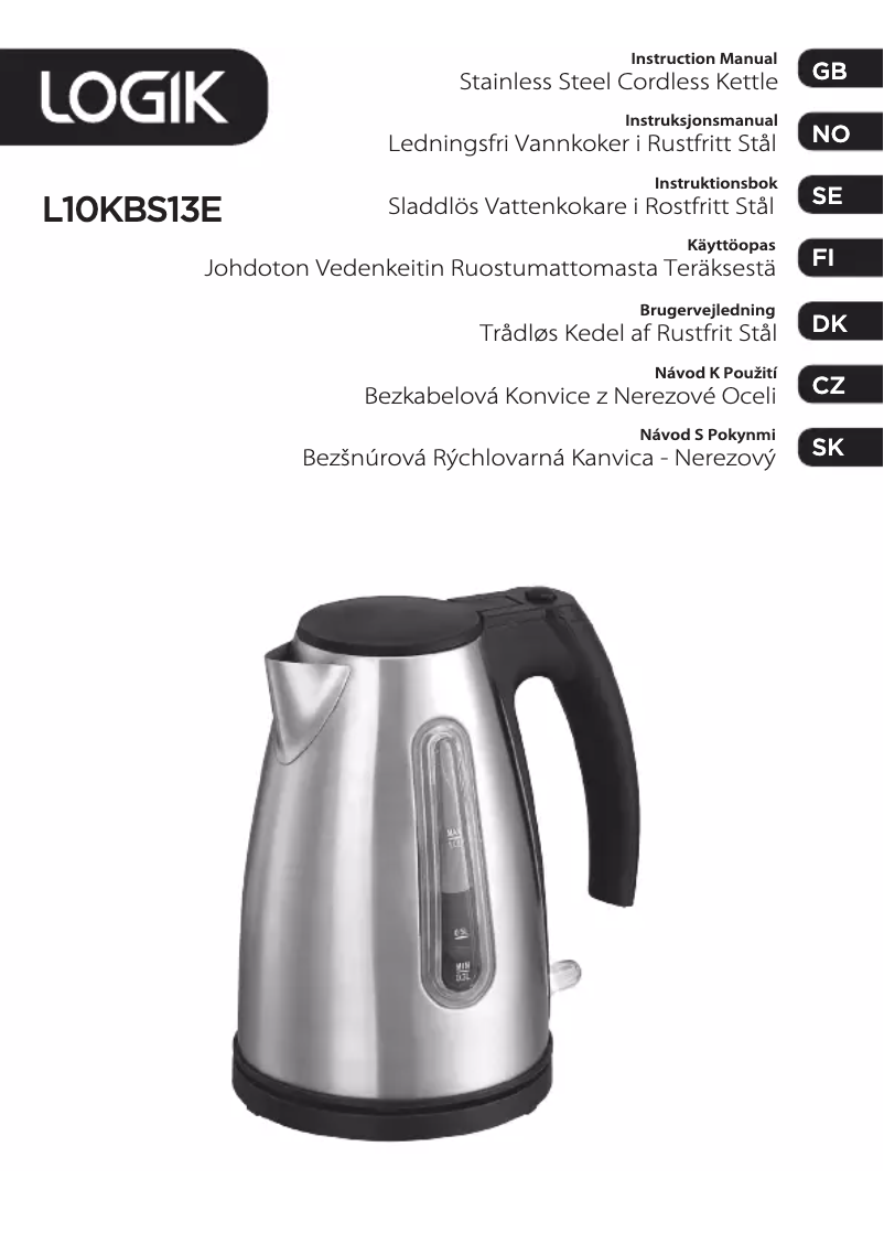 Image de la première page du manuel de l'appareil L10KBS13E