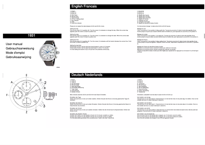 Image de la première page du manuel de l'appareil Franklin 1931