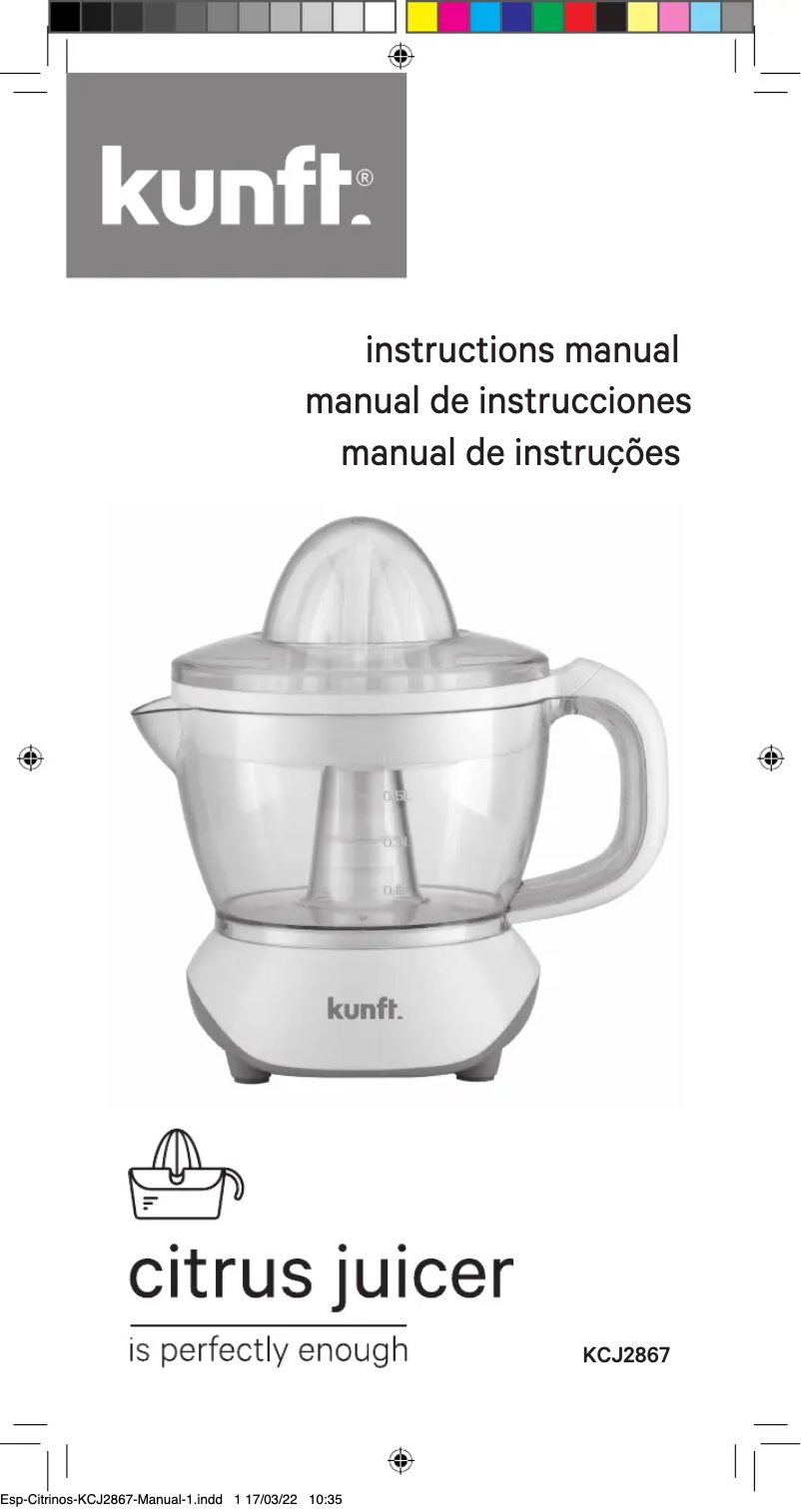 Page 1 de la notice Manuel utilisateur Kunft KCJ2867
