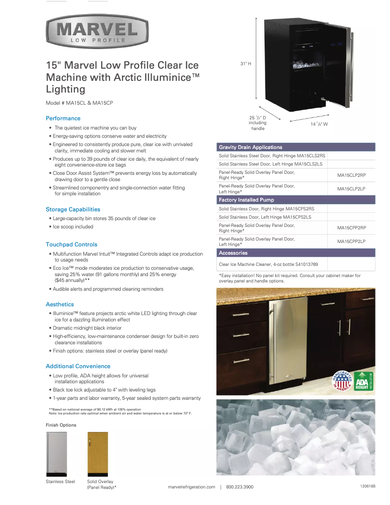 Image de la première page du manuel de l'appareil MA15CLS2RS