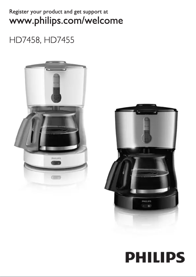 Page 1 de la notice Manuel utilisateur Philips Viva Collection HD7455