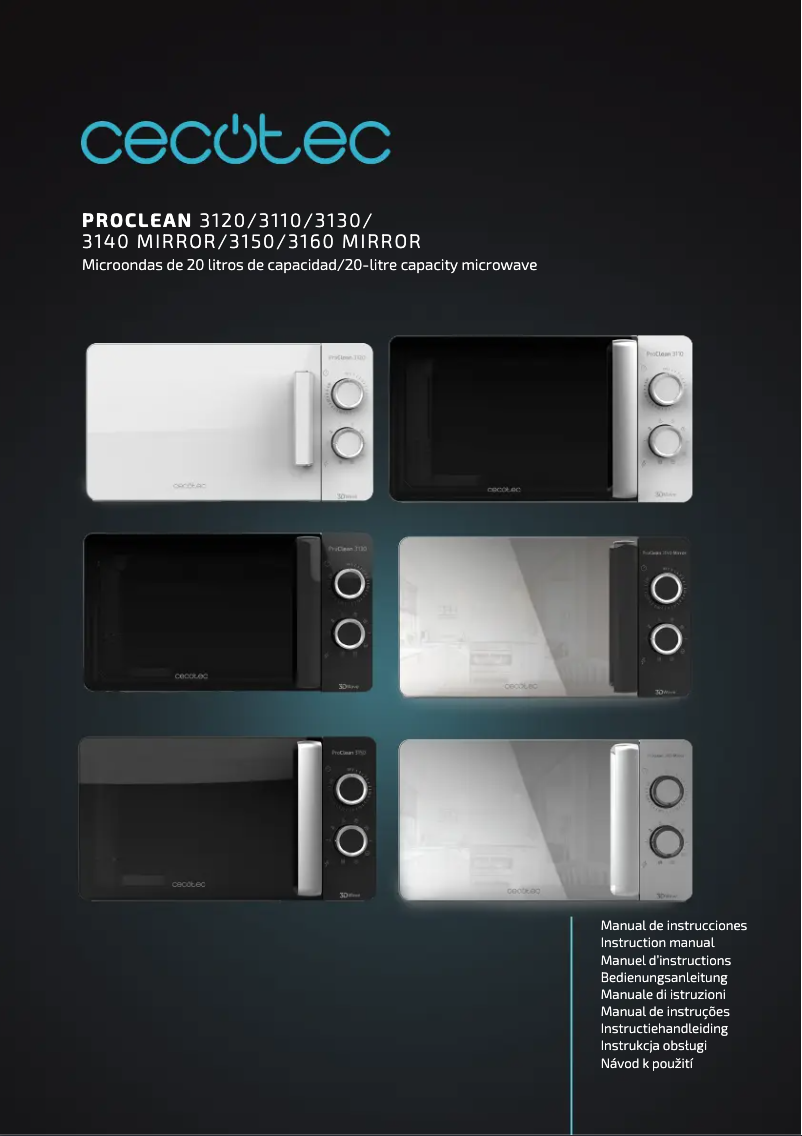 Imagen de la primera página del manual del dispositivo ProClean 3110