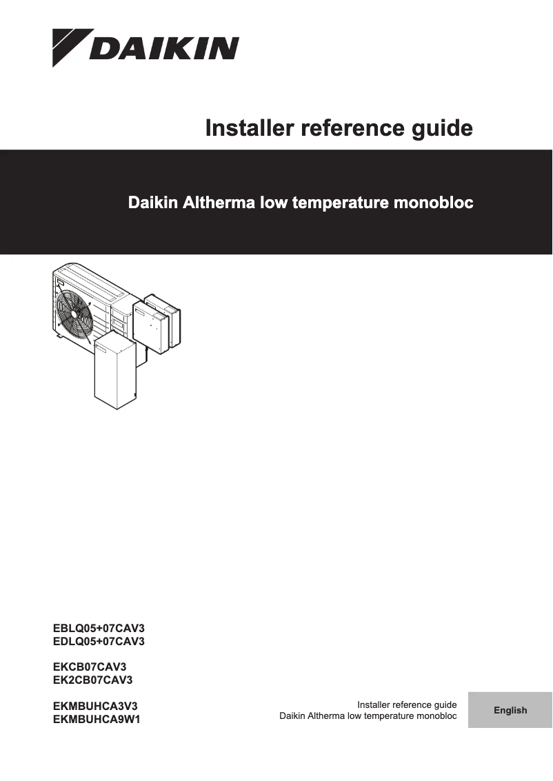 Page n°1 - Guide d'installation Daikin EKMBUHCA9W1