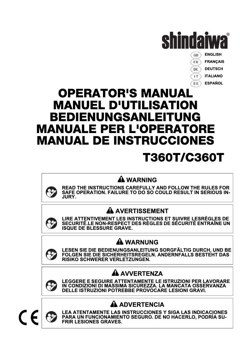 Image de la première page du manuel de l'appareil T360T