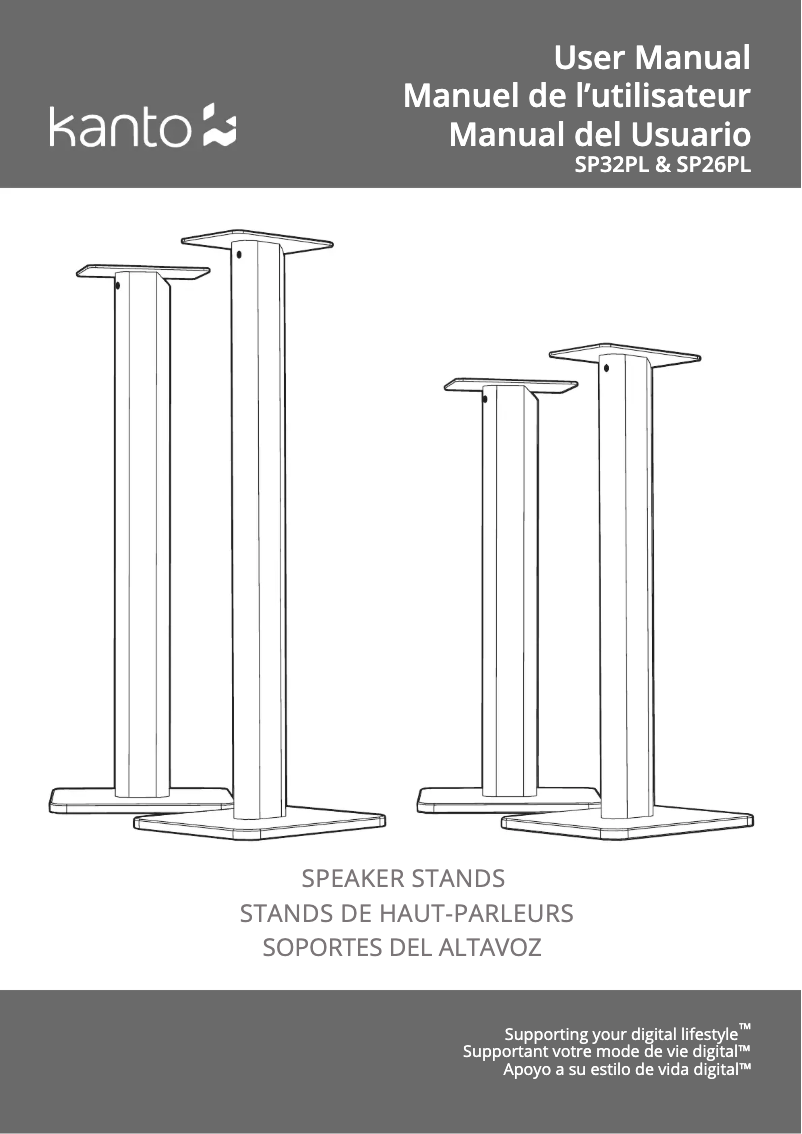 Page 1 de la notice Manuel utilisateur Kanto SP26PL