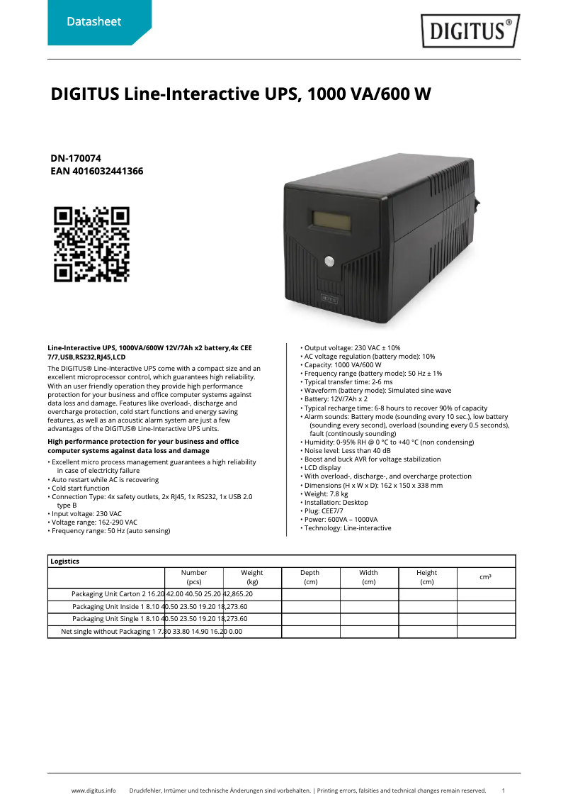 Image de la première page du manuel de l'appareil DN-170074