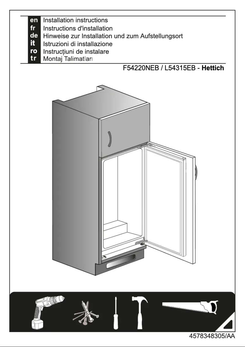 Page 1 de la notice Guide d'installation Beko 7523820016