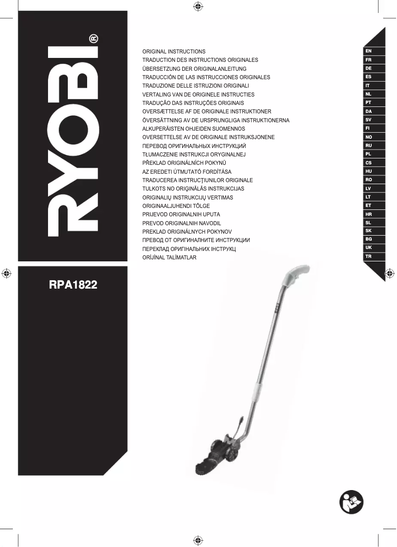 Page 1 de la notice Manuel utilisateur RYOBI RPA1822