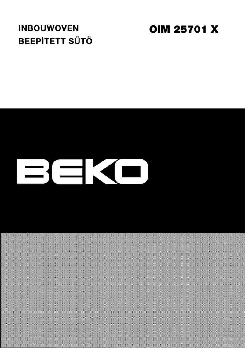 Page 1 de la notice Manuel utilisateur Beko OIM 25701