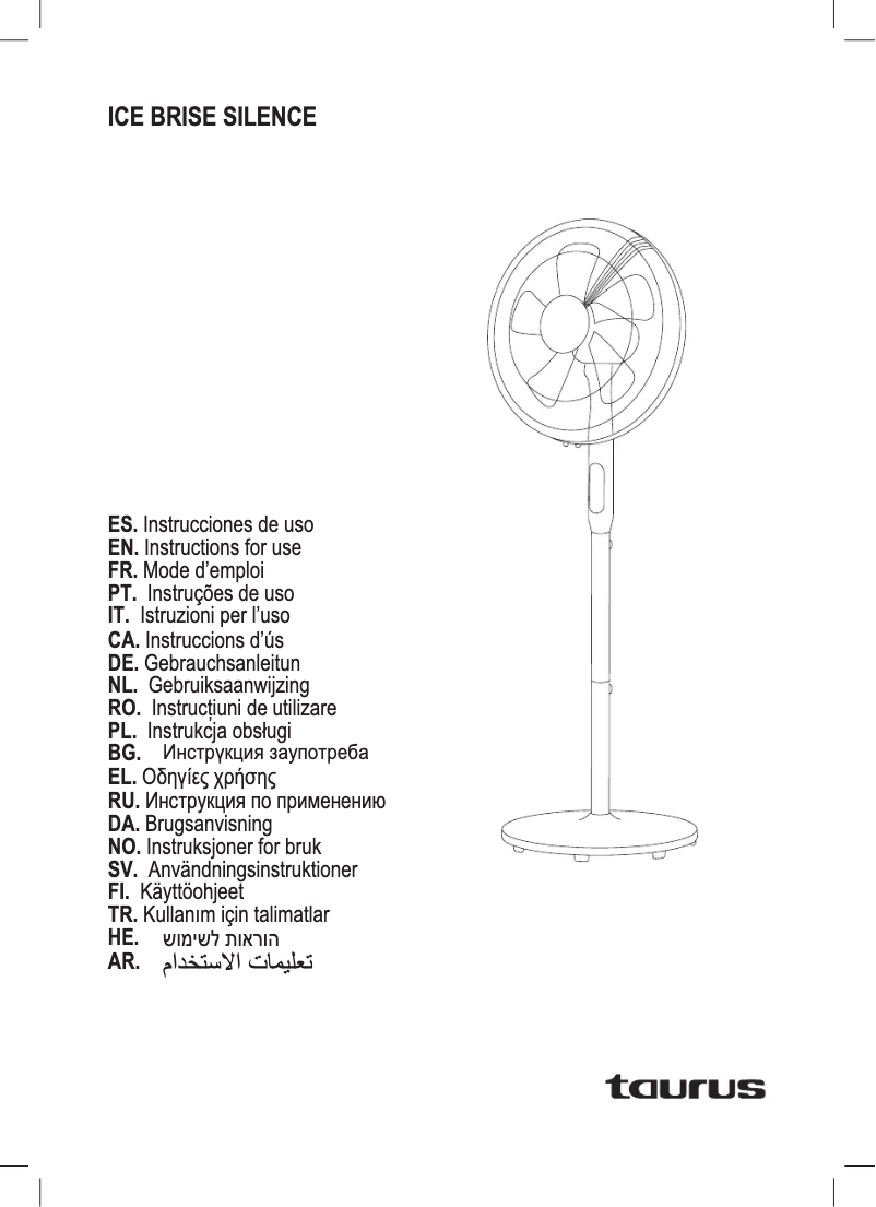 Image de la première page du manuel de l'appareil Ice Brise Silence