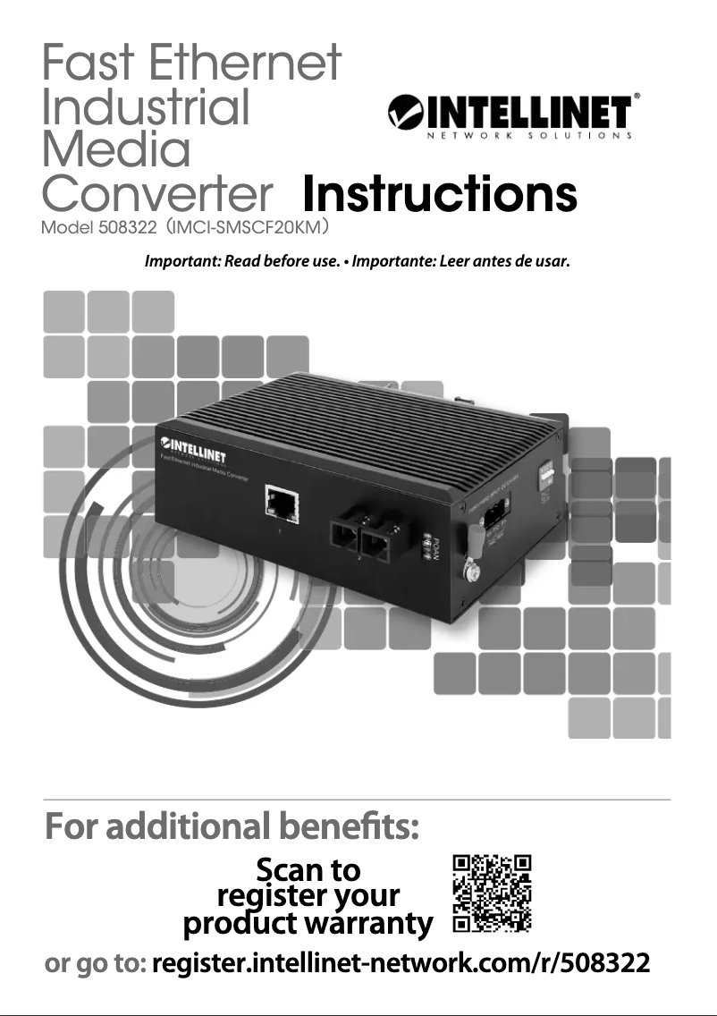 Page n°1 - Manuel utilisateur Intellinet 508322