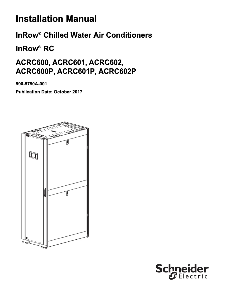 Page 1 de la notice Manuel utilisateur APC ACRC601
