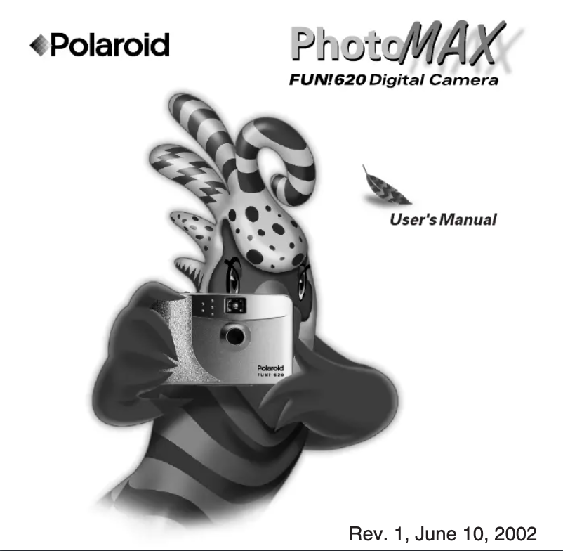 Page 1 de la notice Manuel utilisateur Polaroid PhotoMax Fun 620