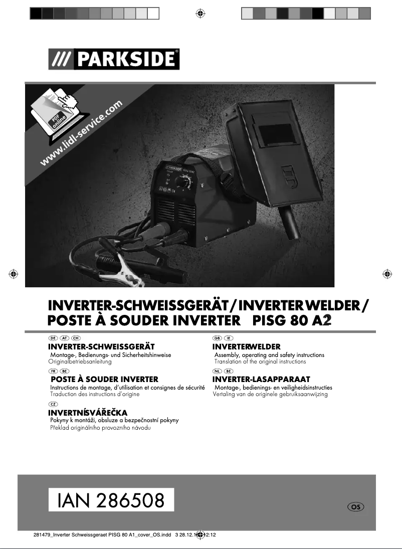 Image de la première page du manuel de l'appareil PISG 80 A2
