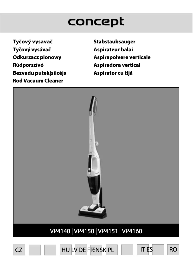 Page n°1 - Manuel utilisateur Concept VP4151