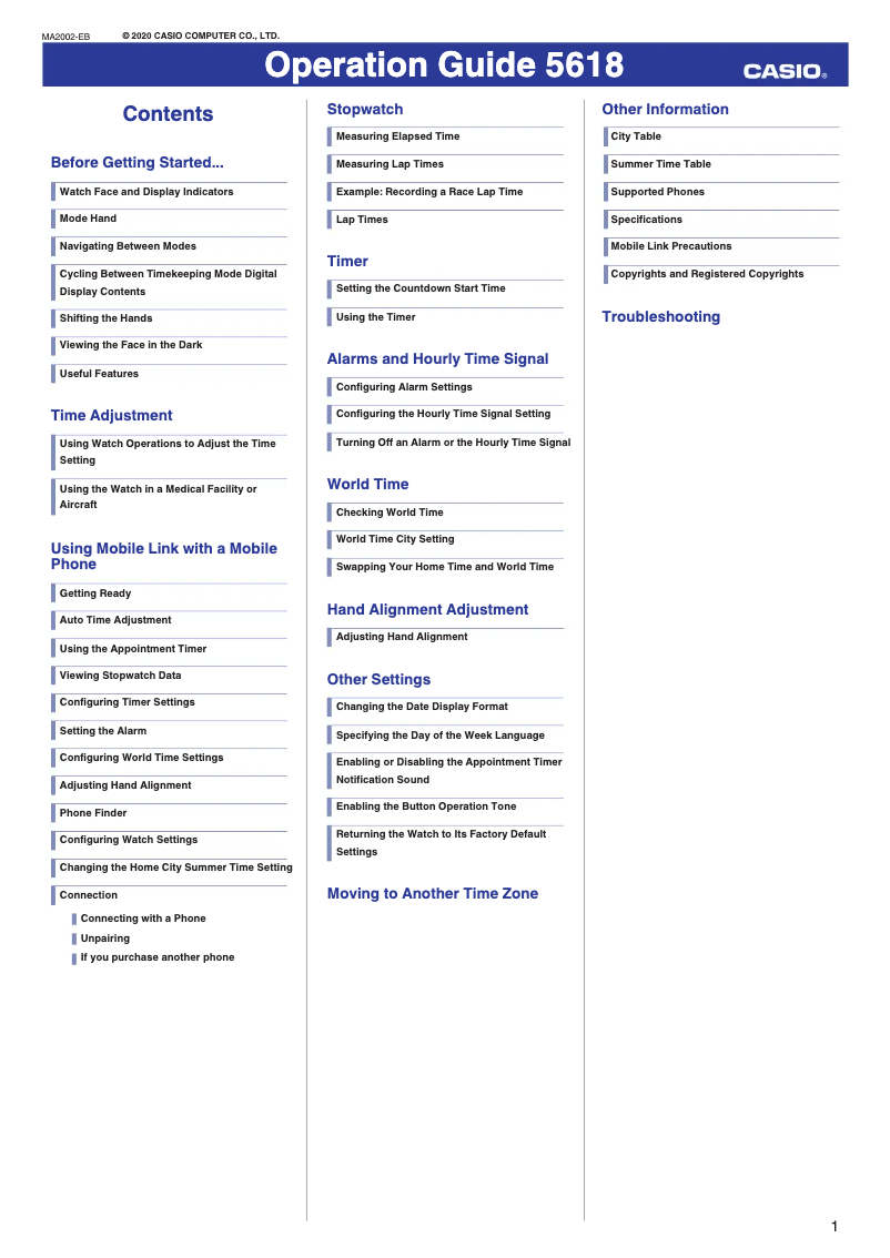 Image de la première page du manuel de l'appareil Edifice ECB-10DC-1AEF