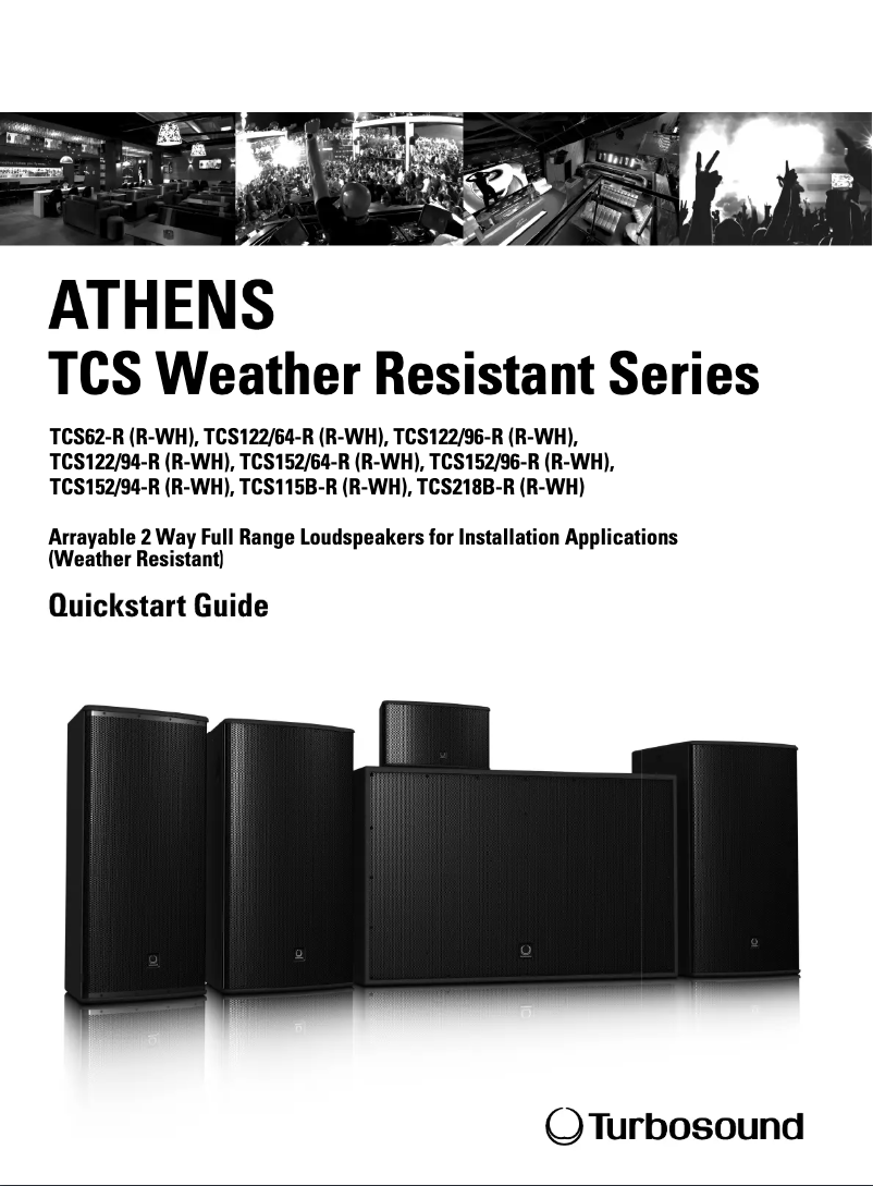 Page n°1 - Guide de démarrage rapide Turbosound Athens TCS122/64-R