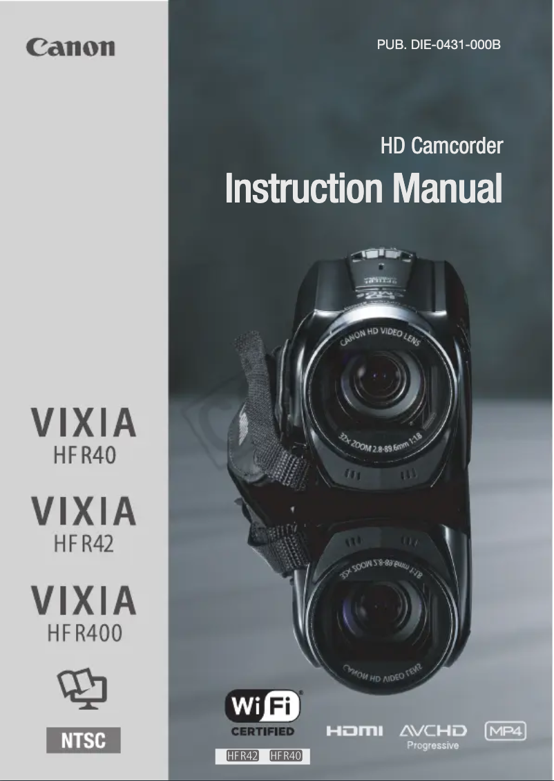 Page 1 de la notice Manuel utilisateur Canon Vixia HF R42