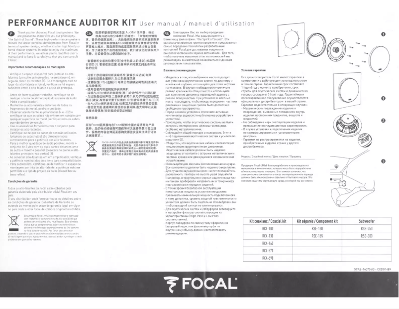 Página 1 del manual Manual de usuario Focal RSB-300