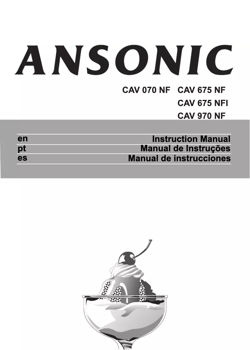 Page n°1 - Manuel utilisateur Ansonic CAV 970 NF