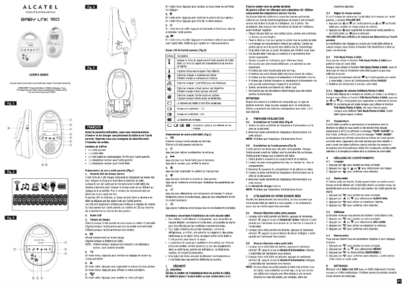 Page 1 de la notice Mode d'emploi Alcatel Baby Link 160