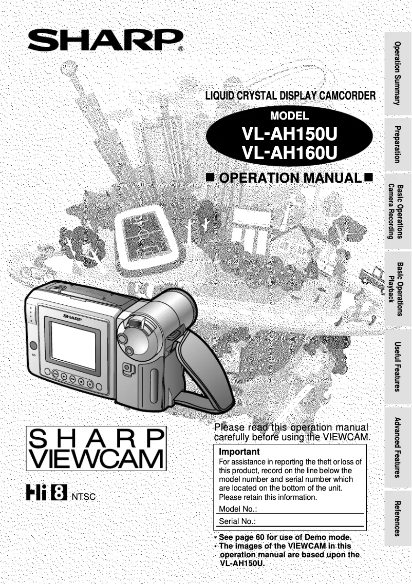 Page n°1 - Manuel utilisateur Sharp VL-AH150U