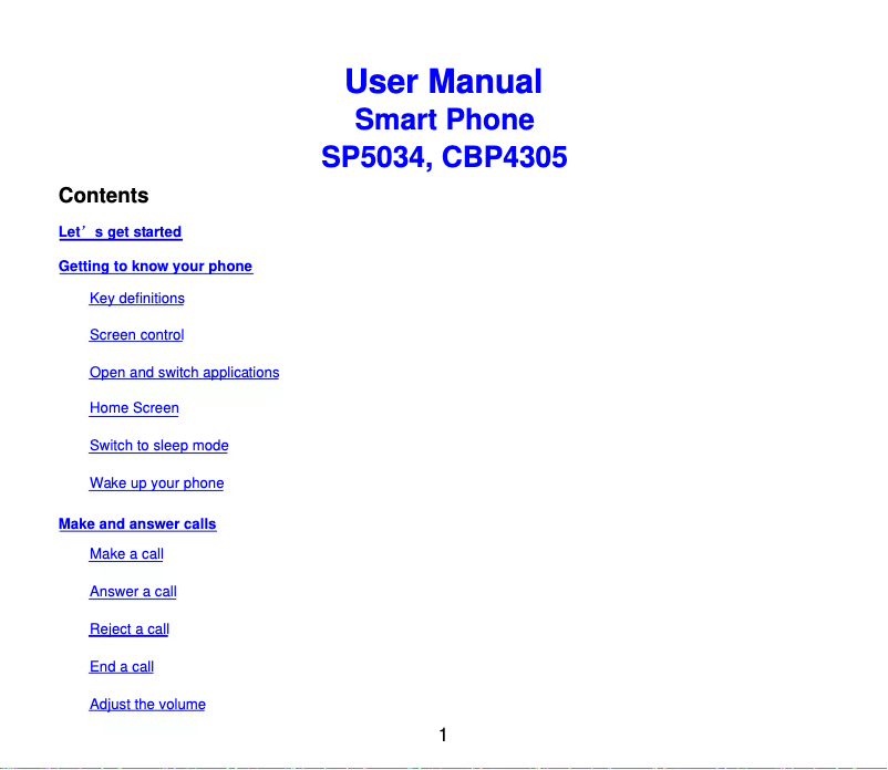 Page 1 de la notice Manuel utilisateur Doogee Titan 2