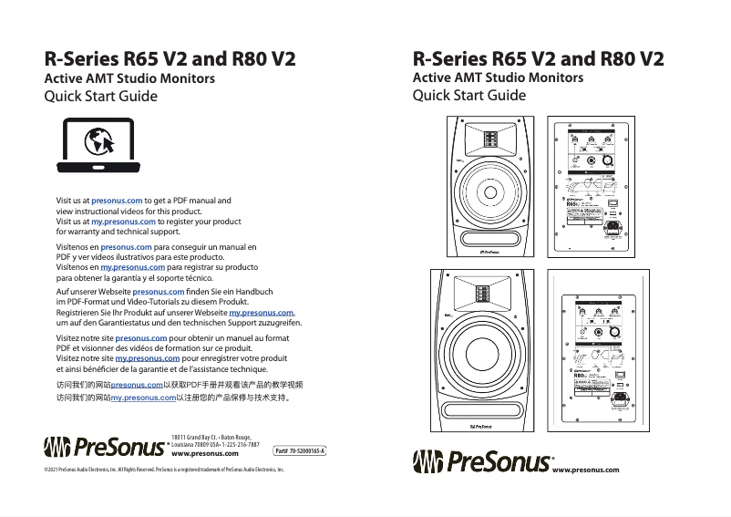 Image de la première page du manuel de l'appareil R65 V2